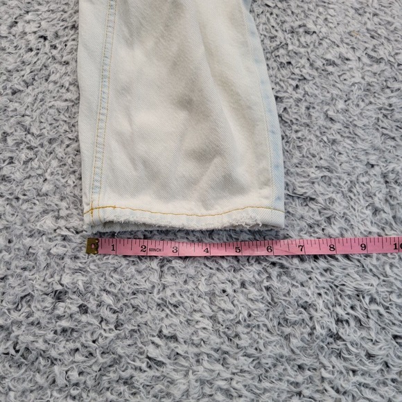 Lucky Brand Jeans Women 0 Blue Relaxed Taper Normcore Distressed Casual Grunge - Picture 10 of 11